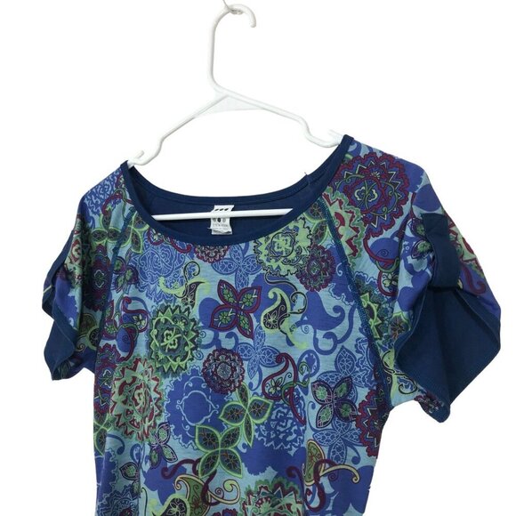 Title Nine Size XS Daring Athletic Dress Purple Blue Abstract‎ Floral Pocket - Picture 3 of 6